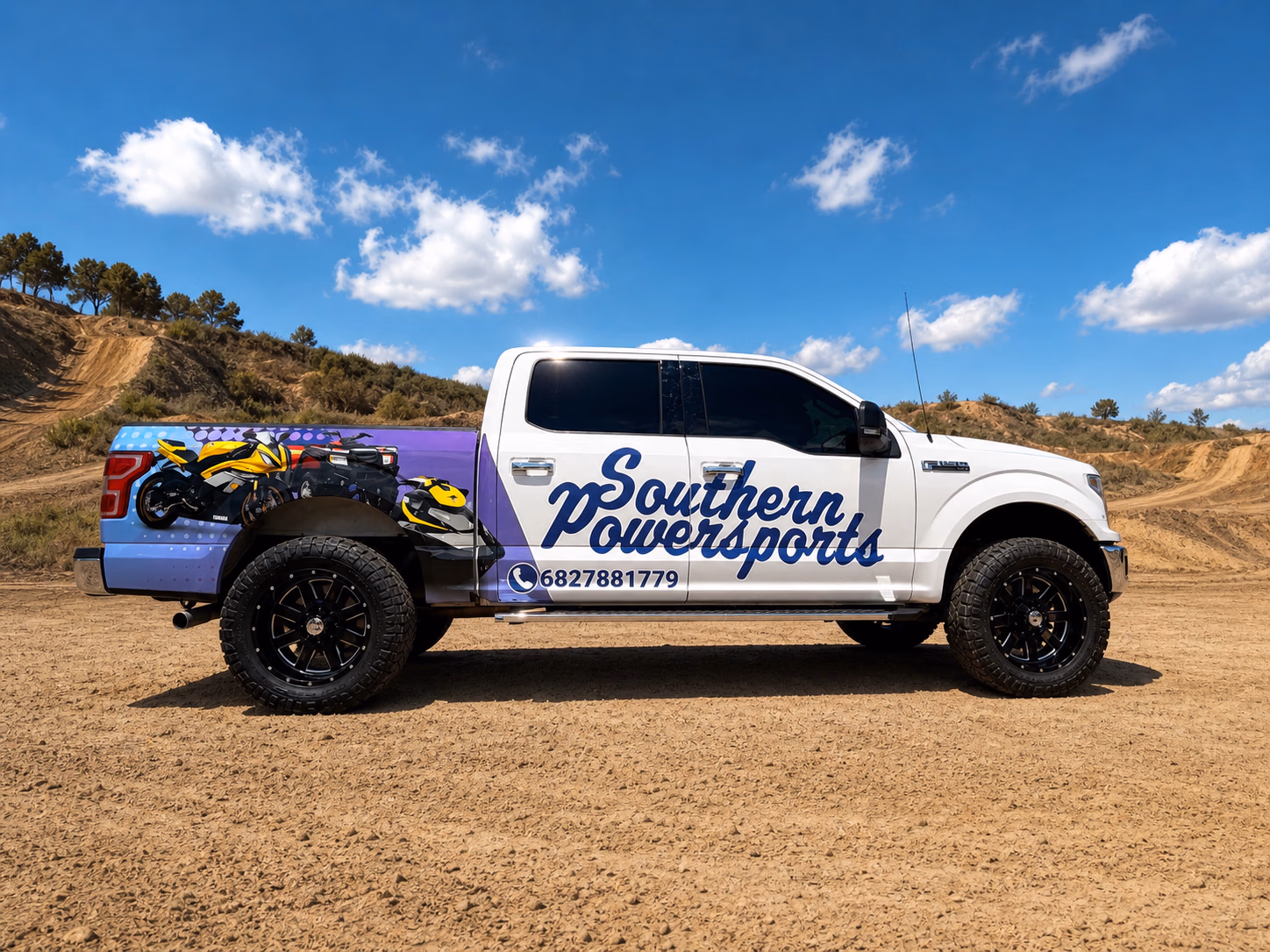 Southern Powersports vehicle wrap in Granbury, TX
