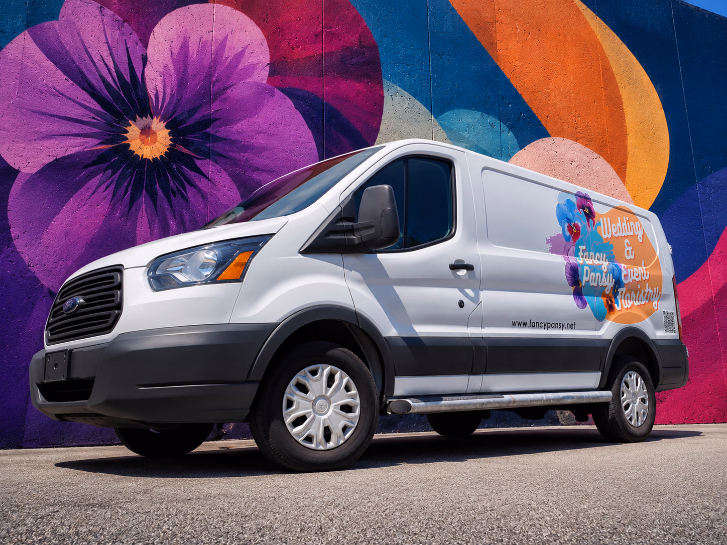 Fancy Pansy Event Floristry vehicle wrap in Pacific Grove, CA