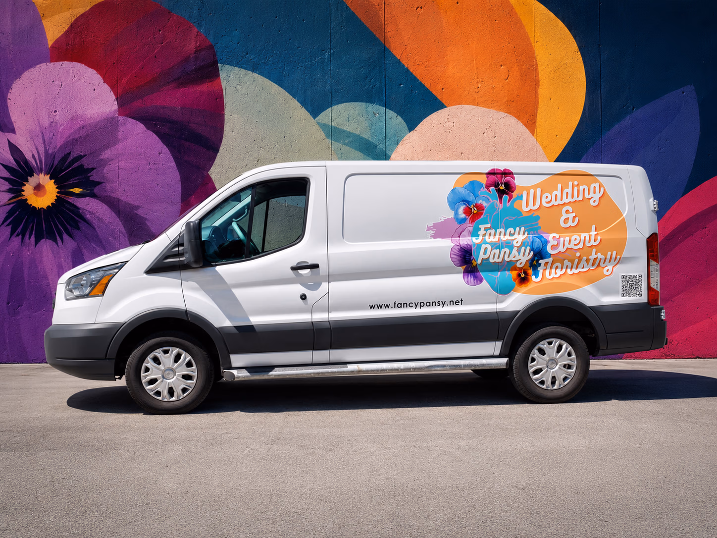 Fancy Pansy Event Floristry vehicle wrap in Pacific Grove, CA