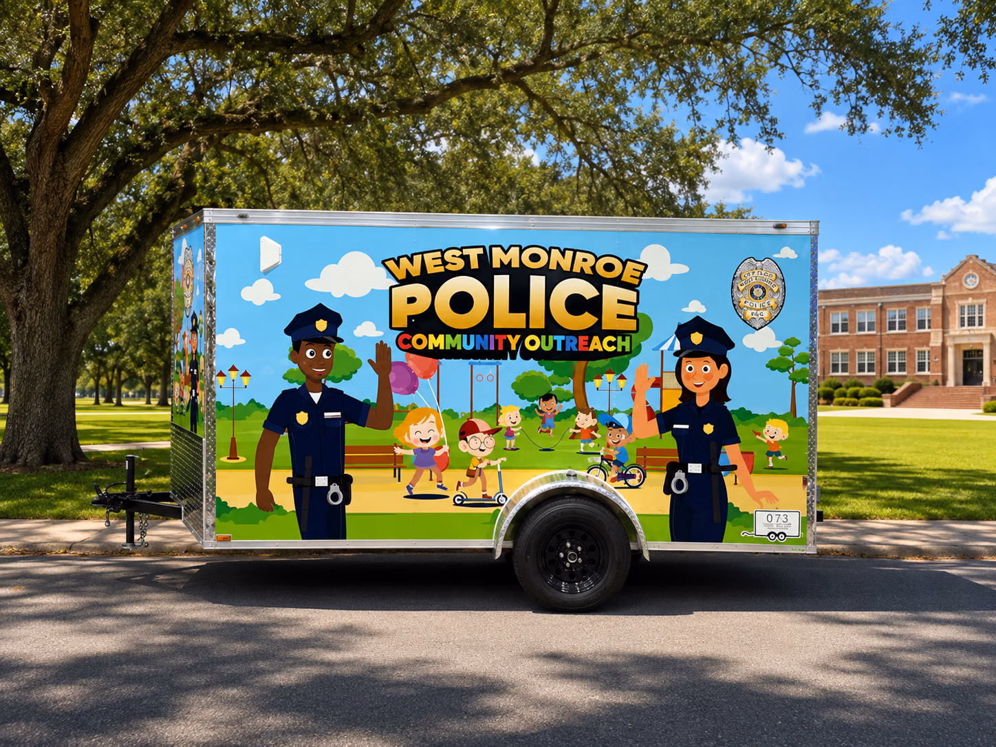 West Monroe Police Community Outreach vehicle wrap in West Monroe, LA