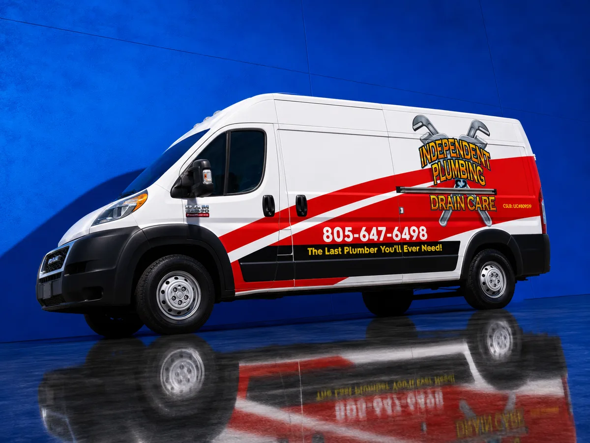 Partial wrap on a RAM ProMaster 2500 van in Ventura, CA