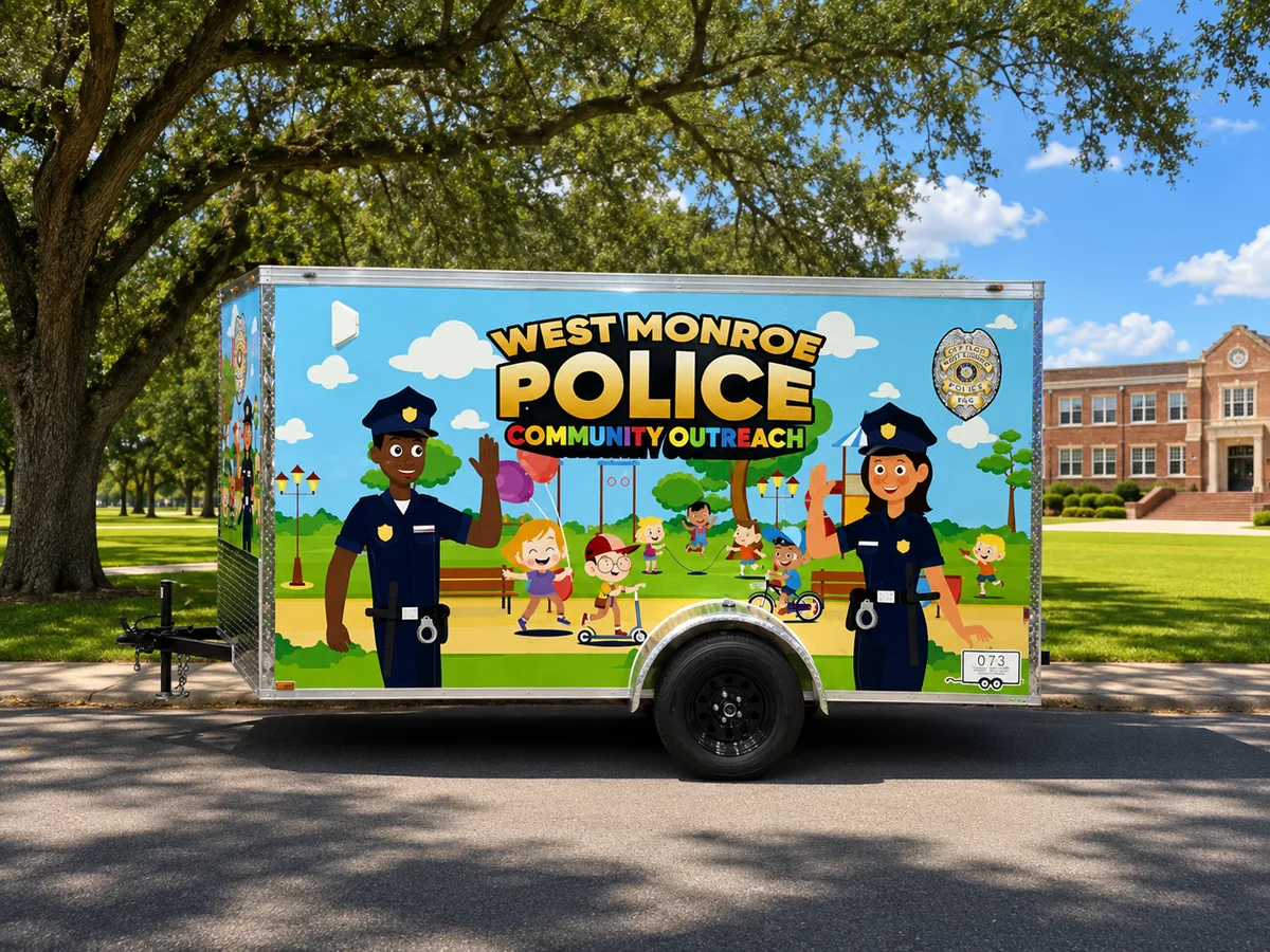 Full wrap on a trailer in West Monroe, LA