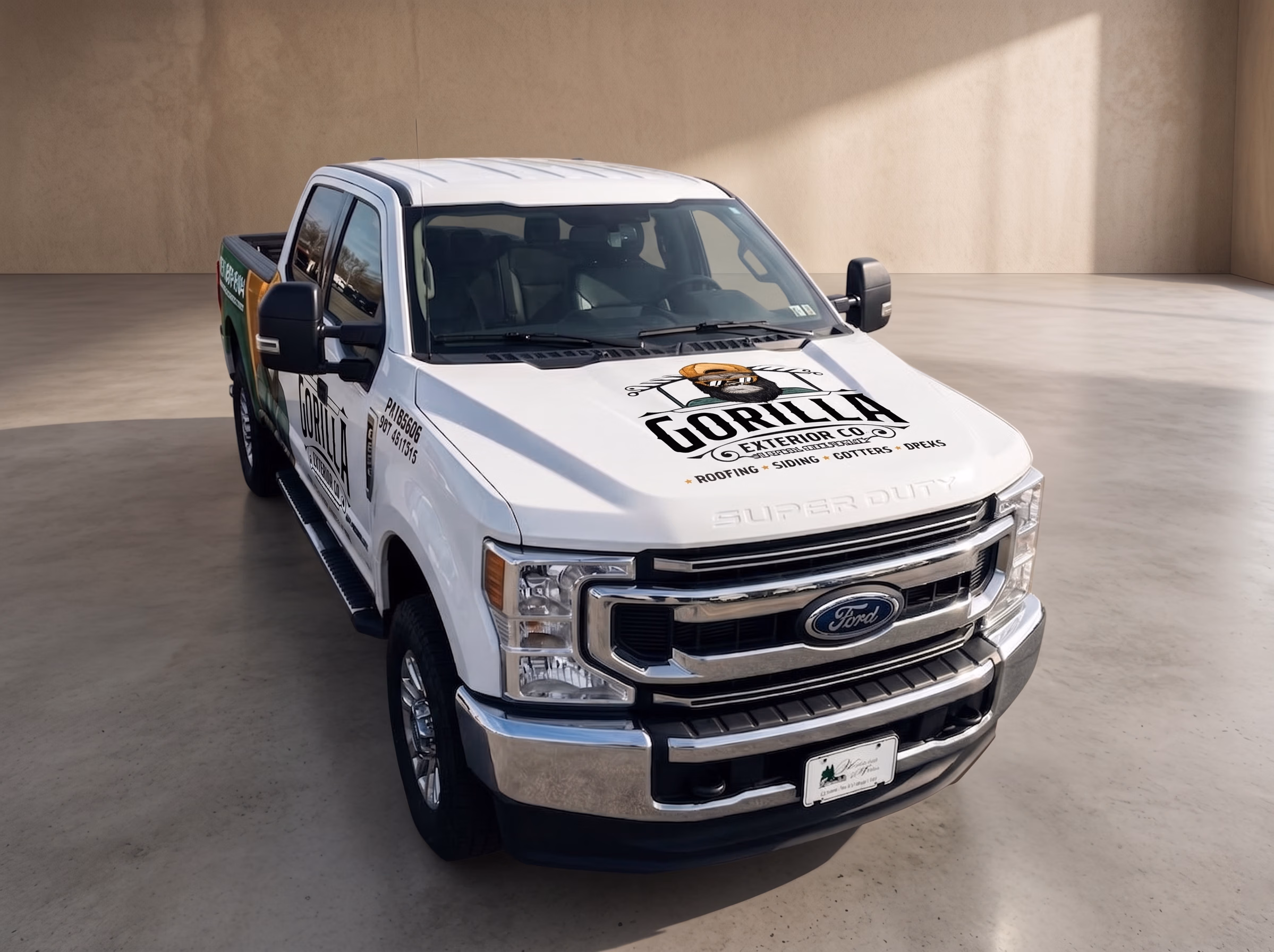 Gorilla Exterior Co vehicle wrap in Denver, PA