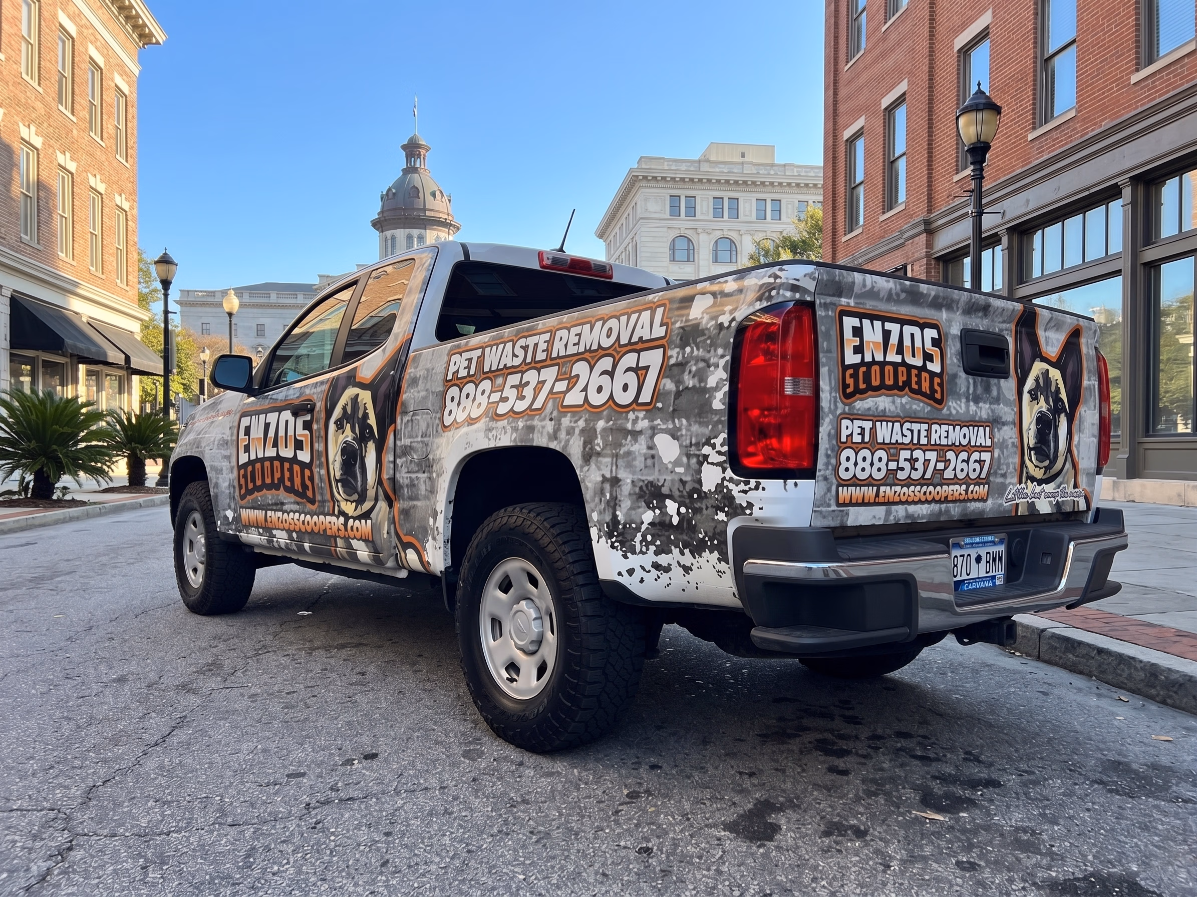 Enzos Scoopers vehicle wrap in Elgin, SC