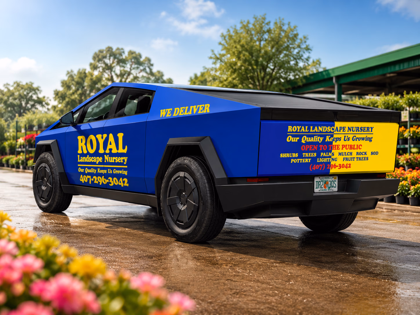 ROYAL Landscape Nursery vehicle wrap in Orlando, FL