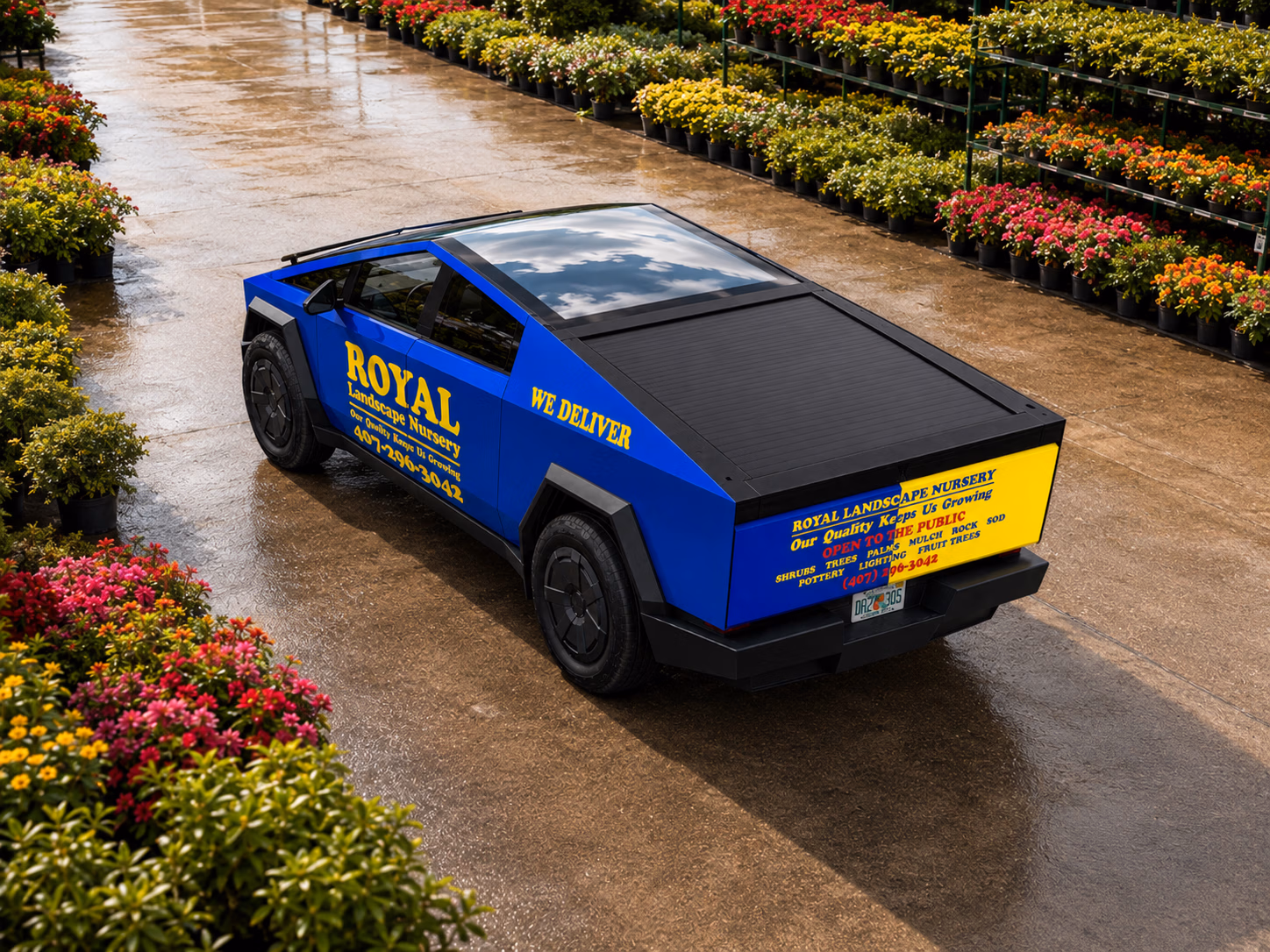 ROYAL Landscape Nursery vehicle wrap in Orlando, FL