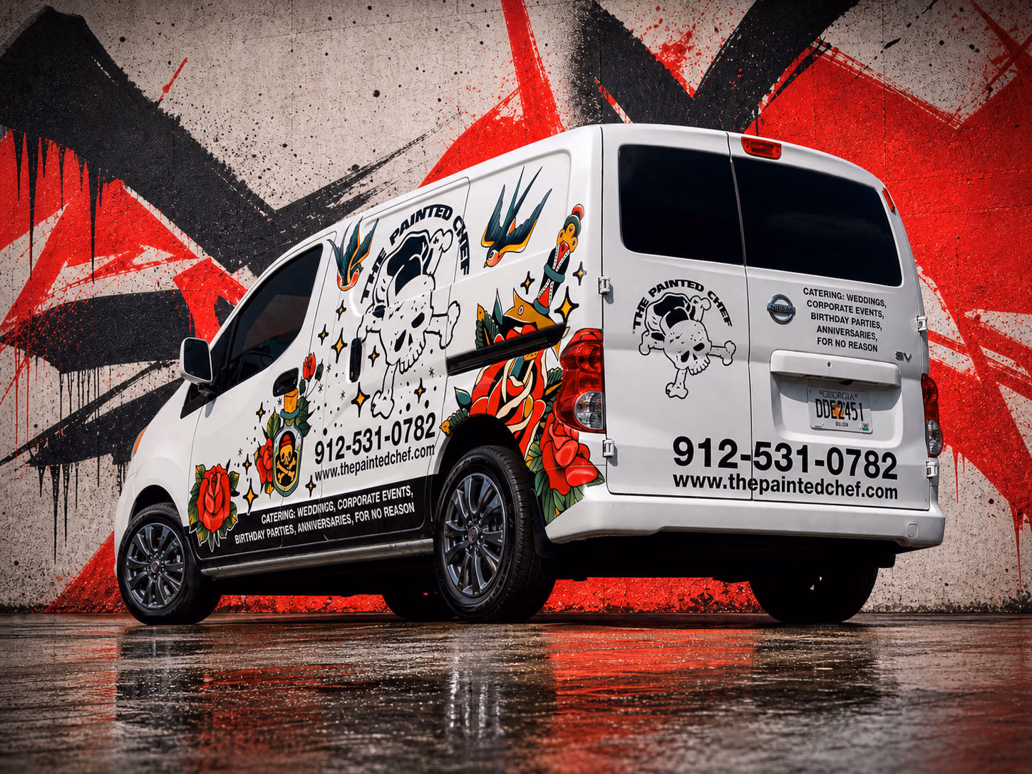 The Painted Chef vehicle wrap in Statesboro, GA