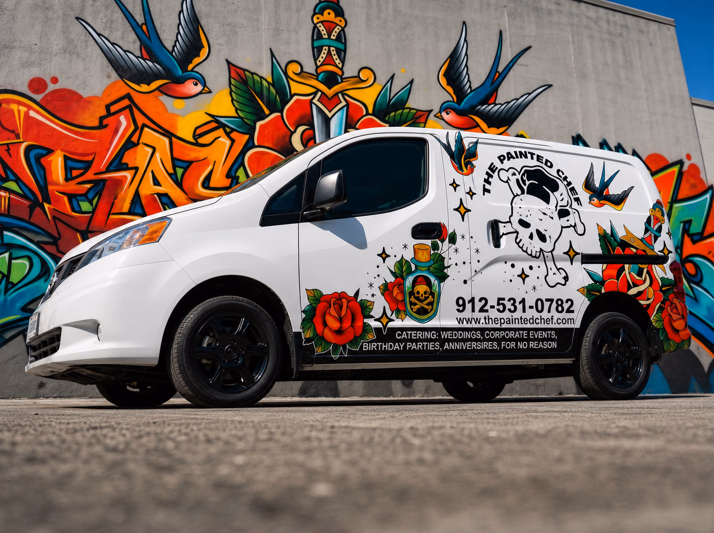 The Painted Chef vehicle wrap in Statesboro, GA