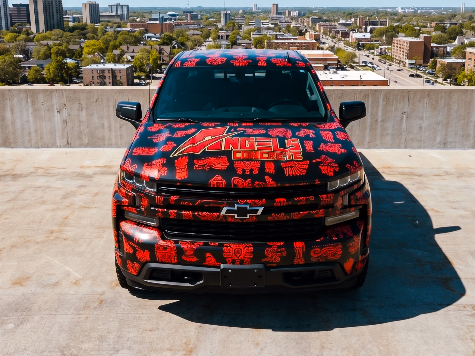 Angels Concrete vehicle wrap in Madison, WI