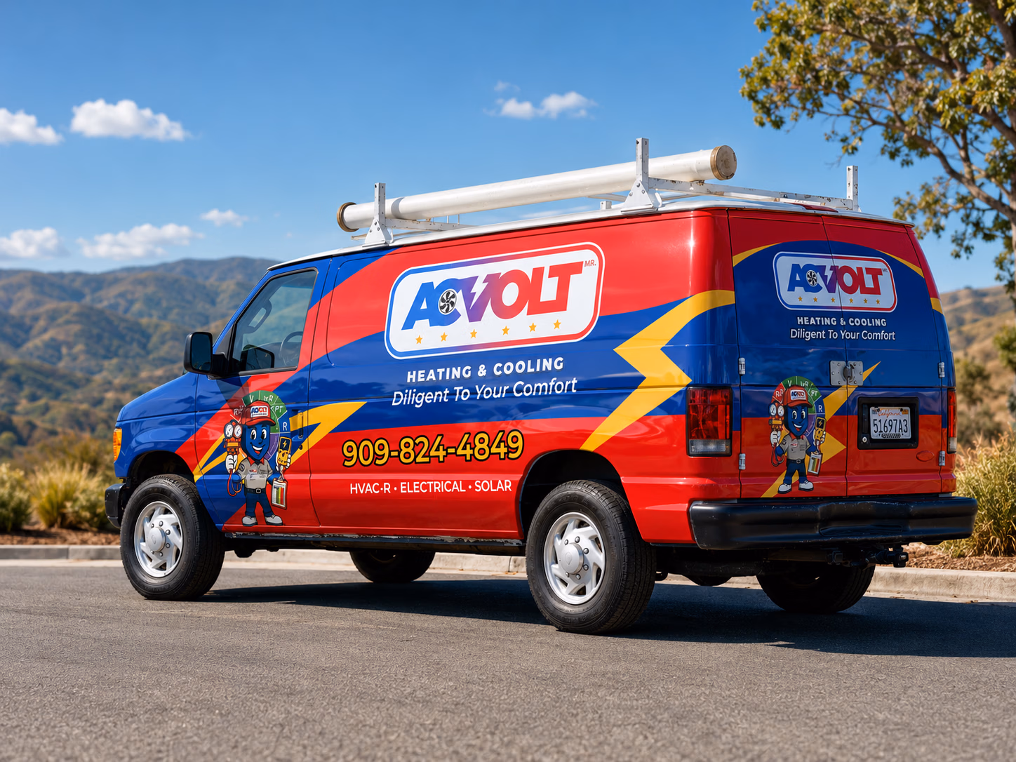 AC Volt vehicle wrap in Highland, CA