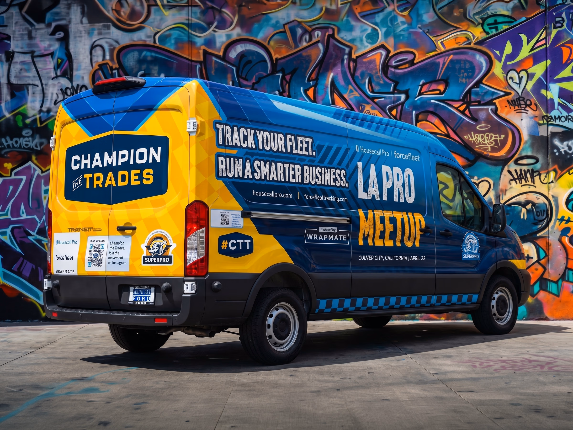 LA Pro Meetup vehicle wrap in Los Angeles, CA