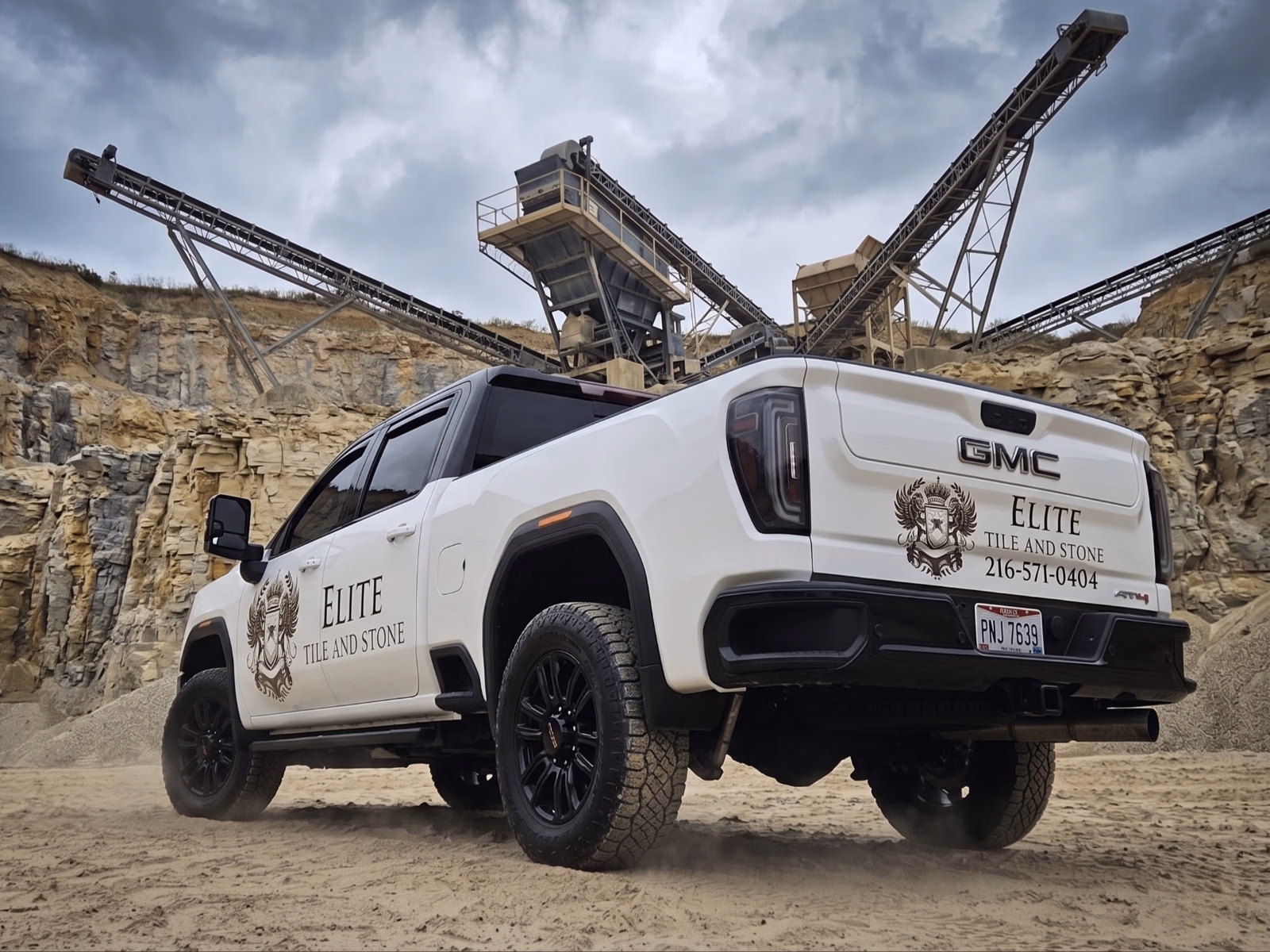 Elite Tile and Stone vehicle wrap in Cleveland, OH