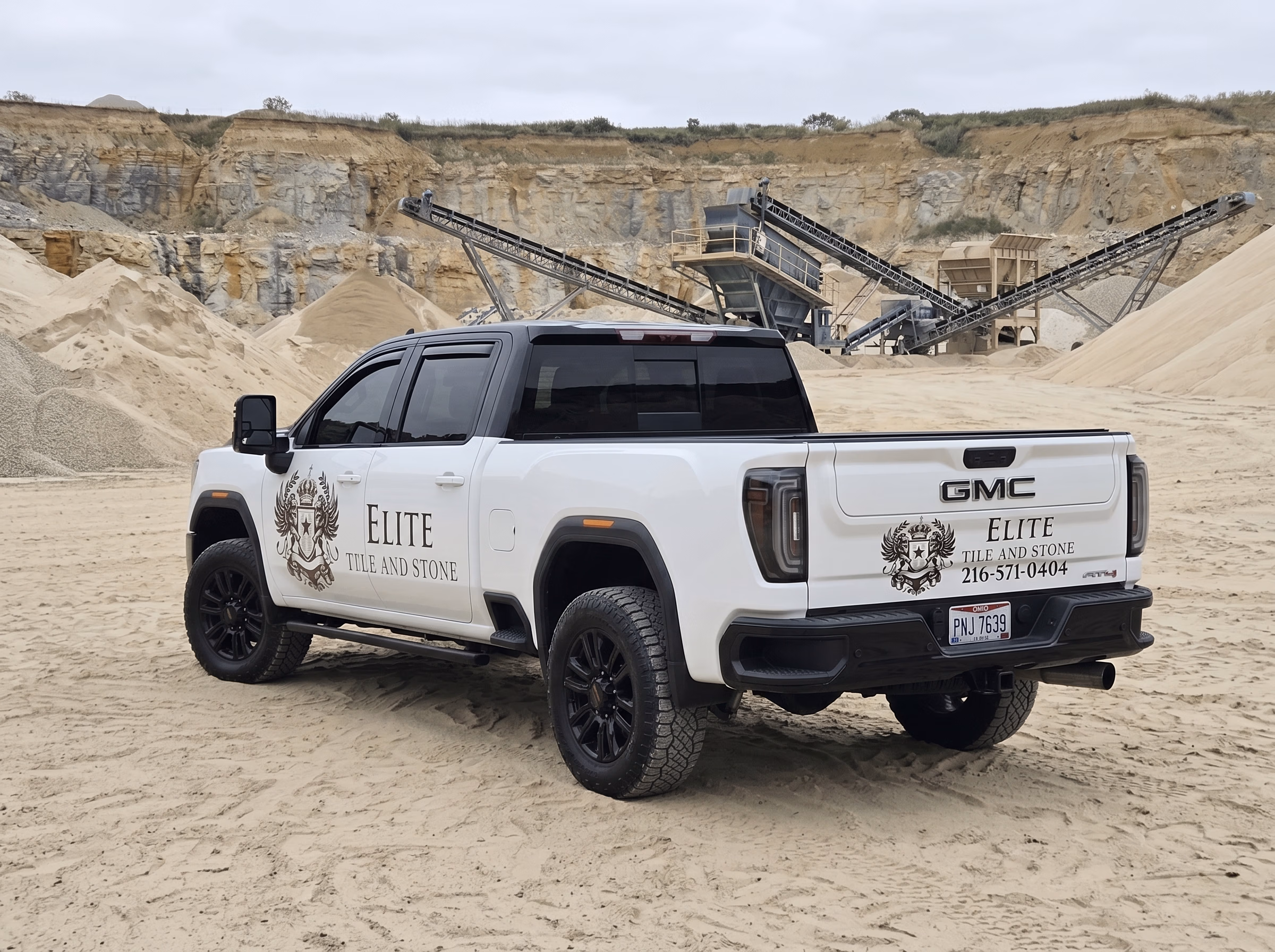 Elite Tile and Stone vehicle wrap in Cleveland, OH