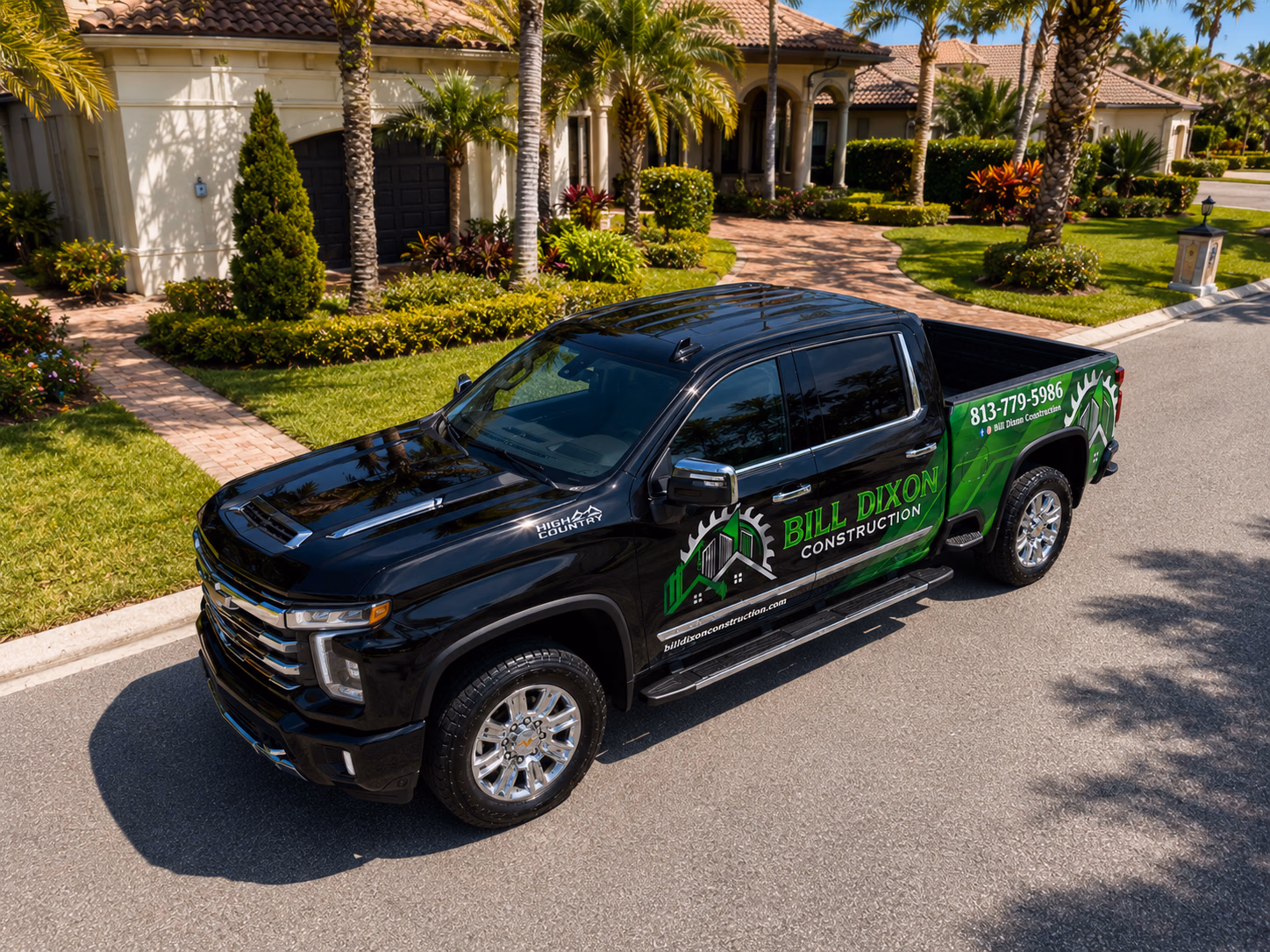 Bill Dixon Construction vehicle wrap in Zephyrhills, FL
