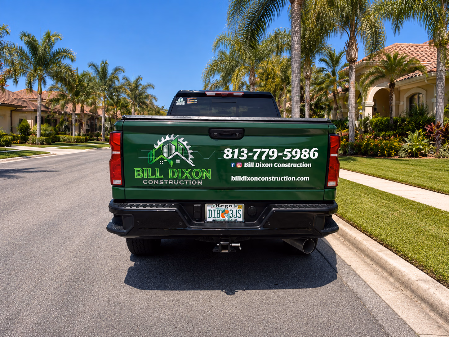 Bill Dixon Construction vehicle wrap in Zephyrhills, FL
