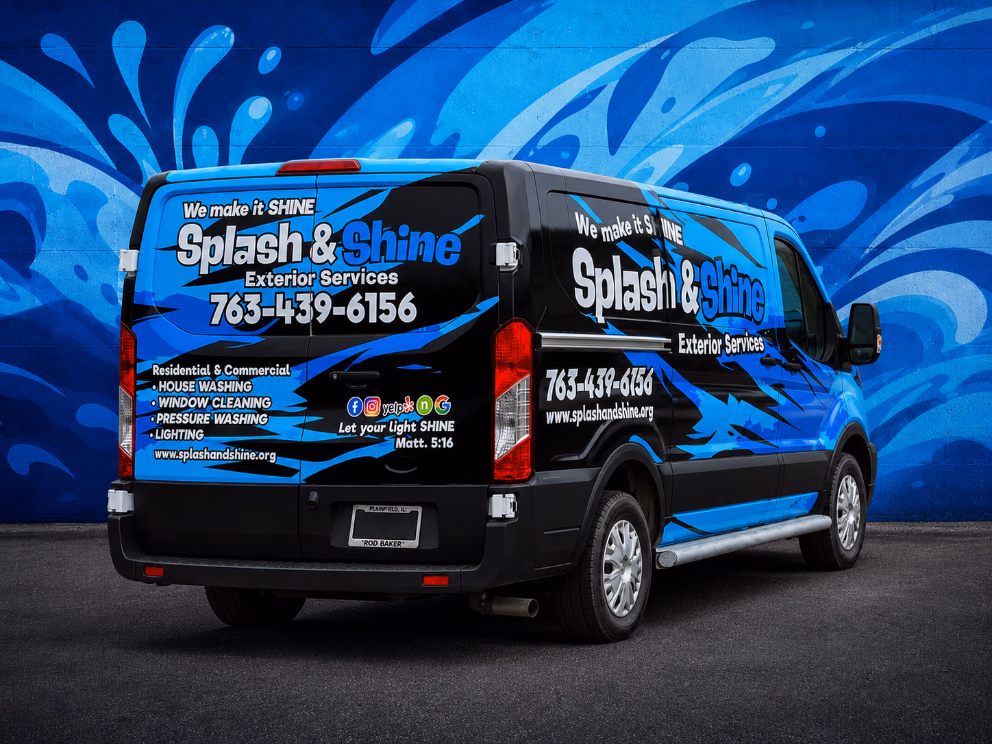 Splash & Shine Exterior Services vehicle wrap in Cambridge, MN