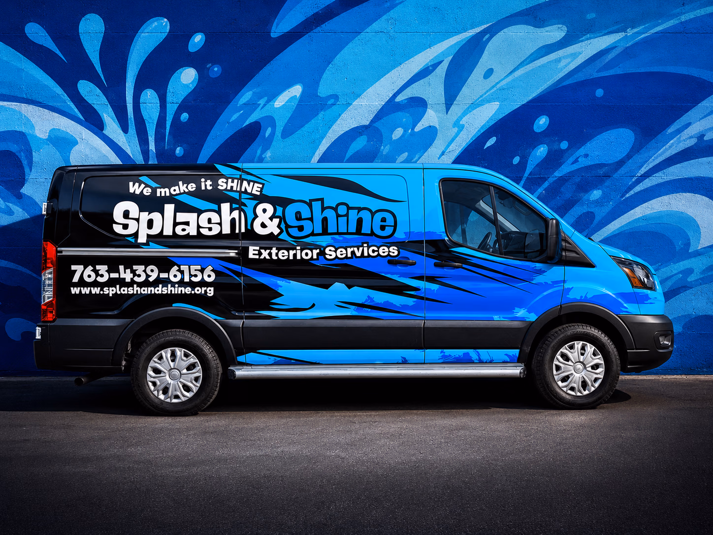 Splash & Shine Exterior Services vehicle wrap in Cambridge, MN