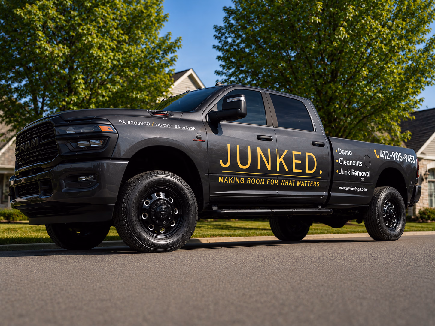 Junked. vehicle wrap in Canonsburg, PA