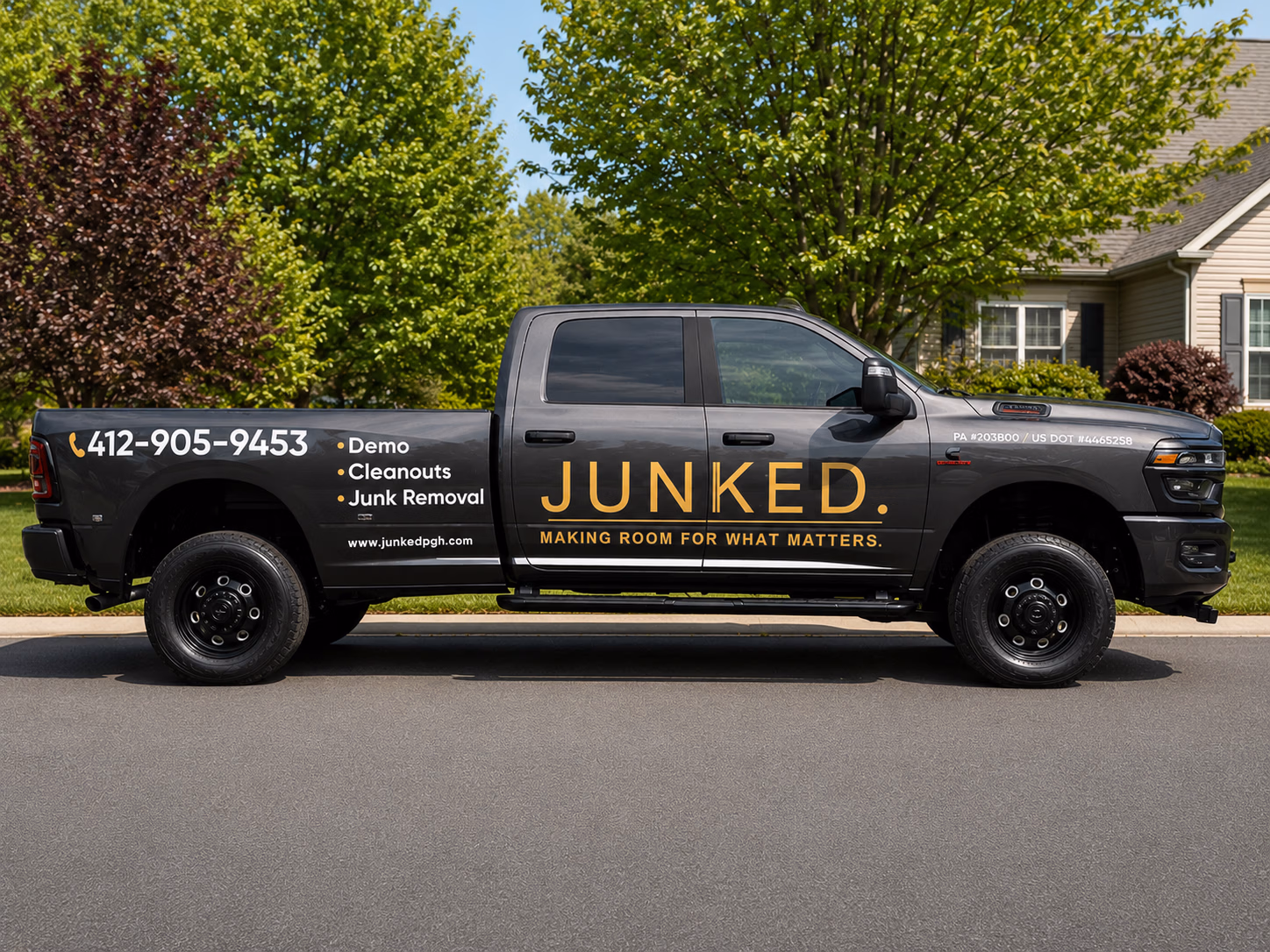 Junked. vehicle wrap in Canonsburg, PA