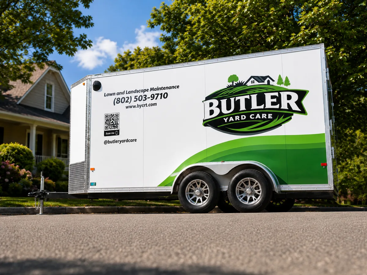 Spot graphics on a trailer in South Burlington, VT