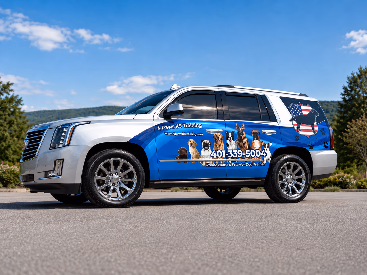 4 Paws K9 Training vehicle wrap in Coventry, RI