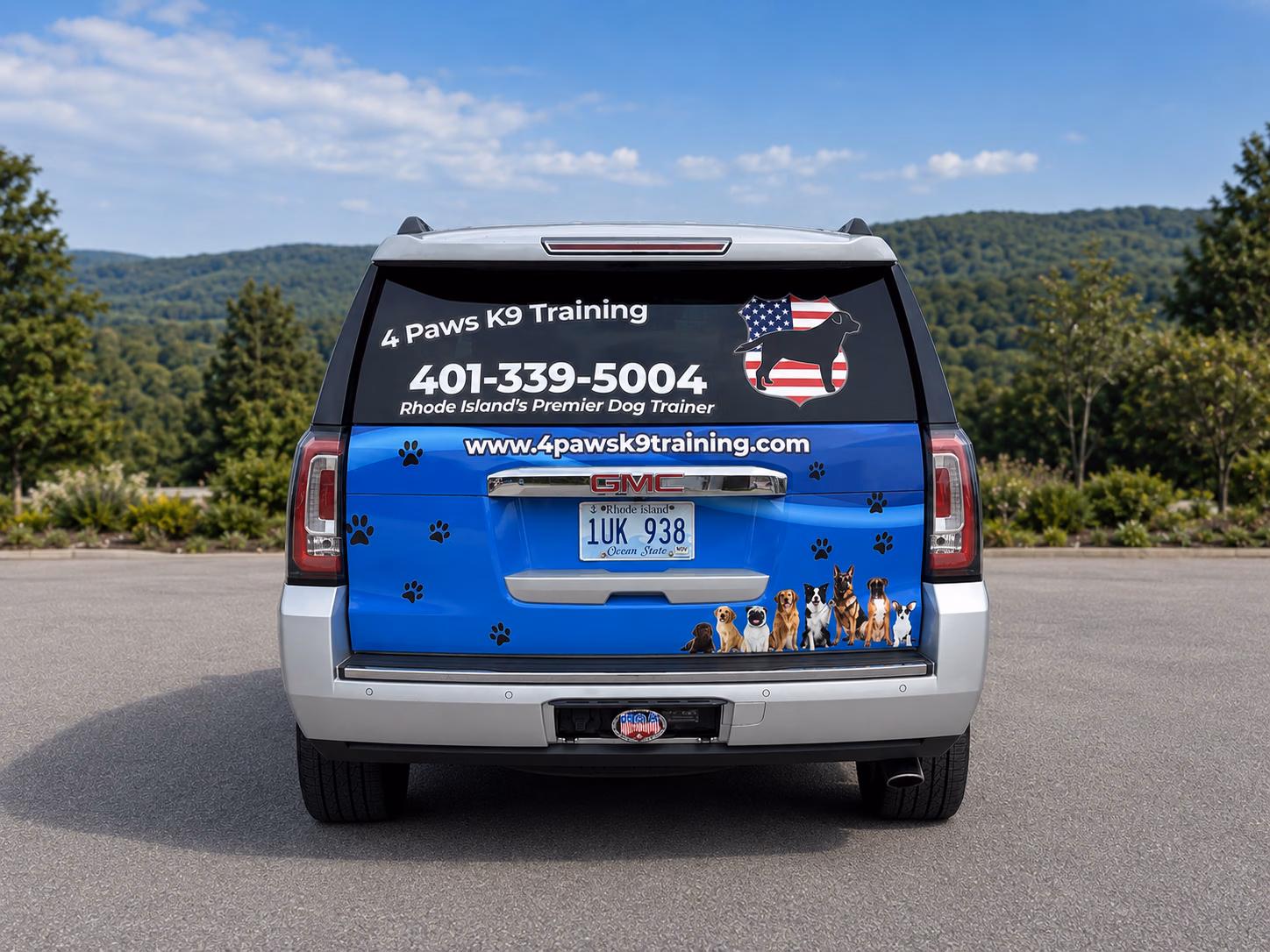 4 Paws K9 Training vehicle wrap in Coventry, RI