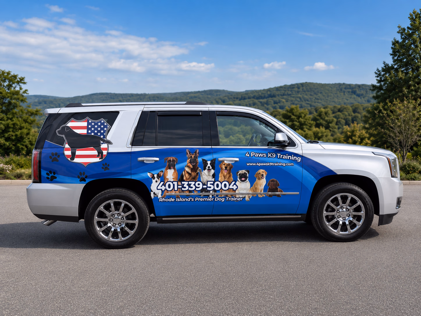 4 Paws K9 Training vehicle wrap in Coventry, RI