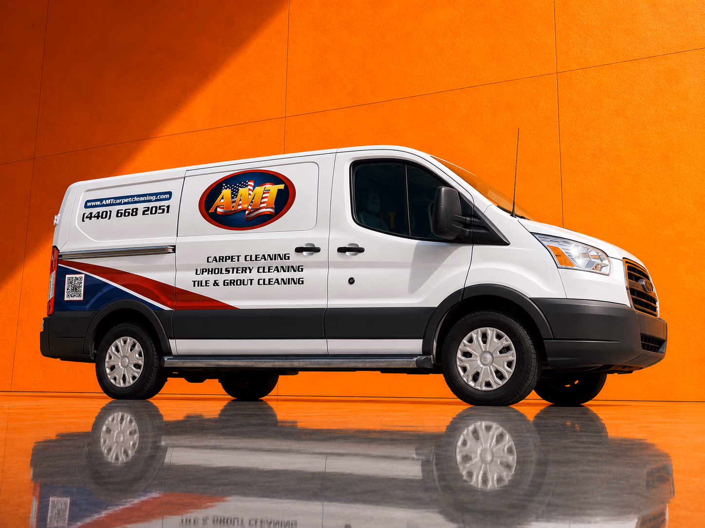AMT Carpet Cleaning vehicle wrap in North Ridgeville, OH
