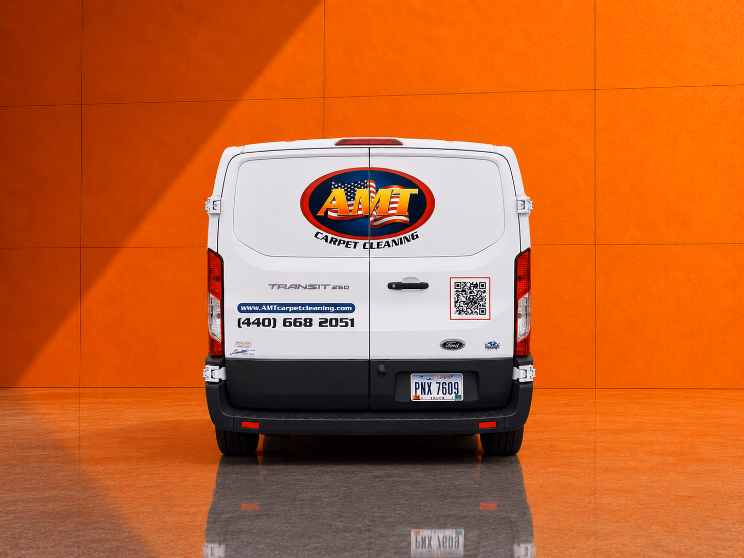 AMT Carpet Cleaning vehicle wrap in North Ridgeville, OH