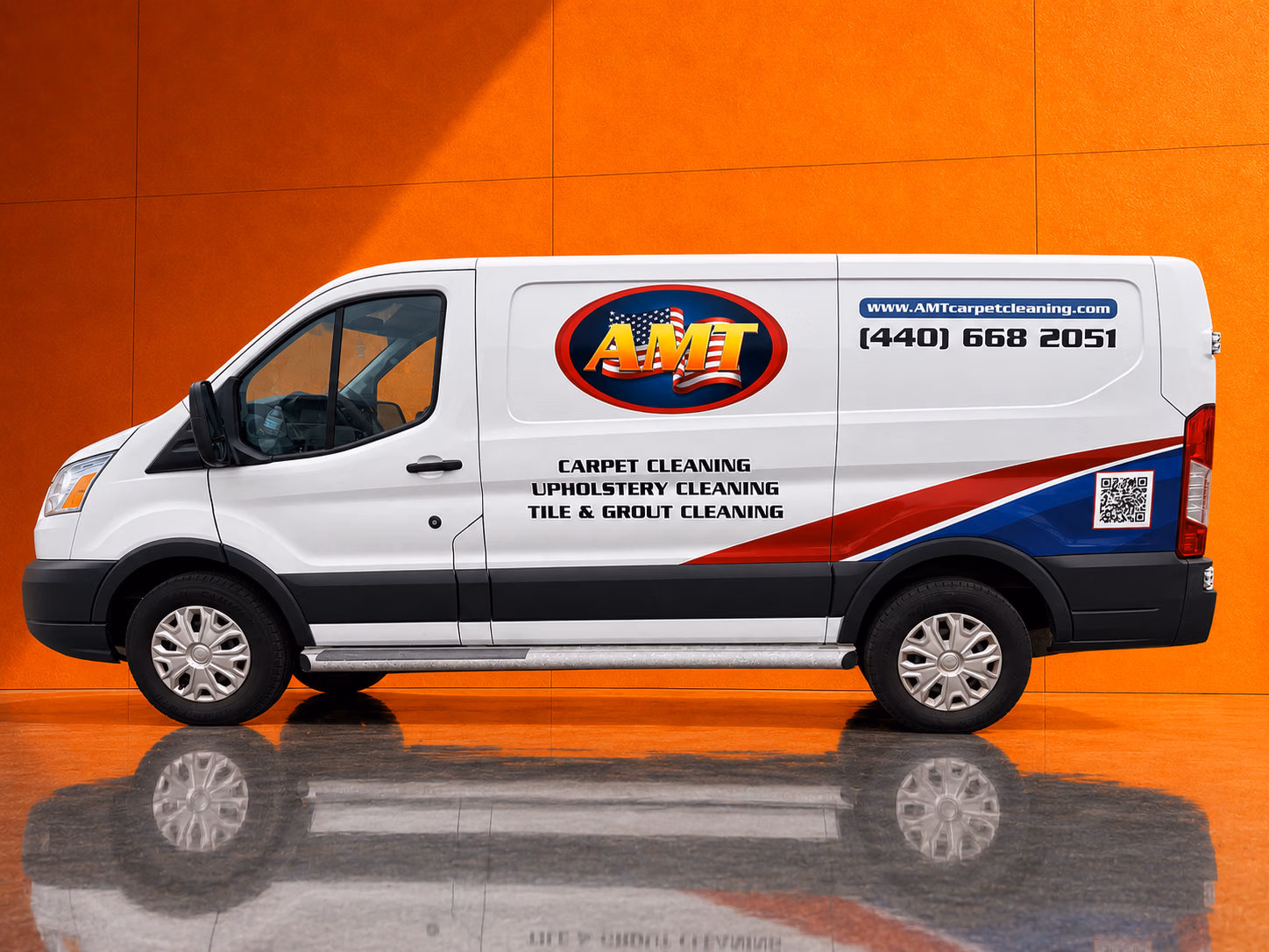 AMT Carpet Cleaning vehicle wrap in North Ridgeville, OH