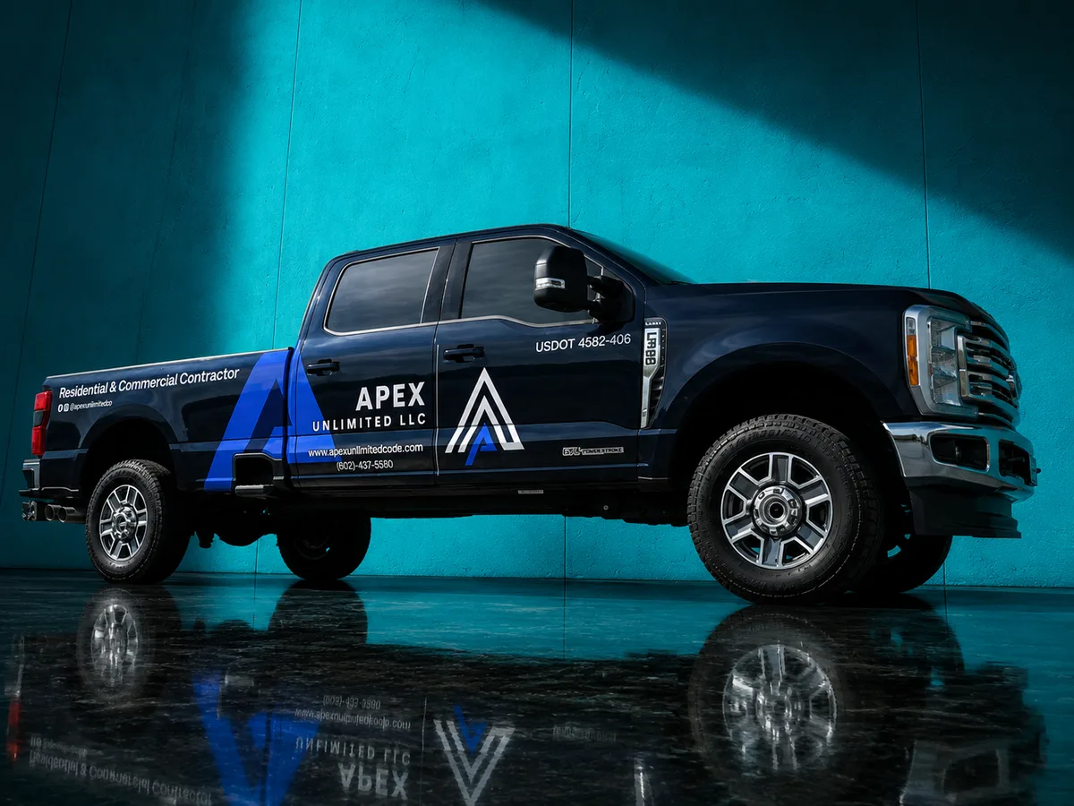 Spot graphics on a Ford F-Series Super Duty truck in Middletown, DE