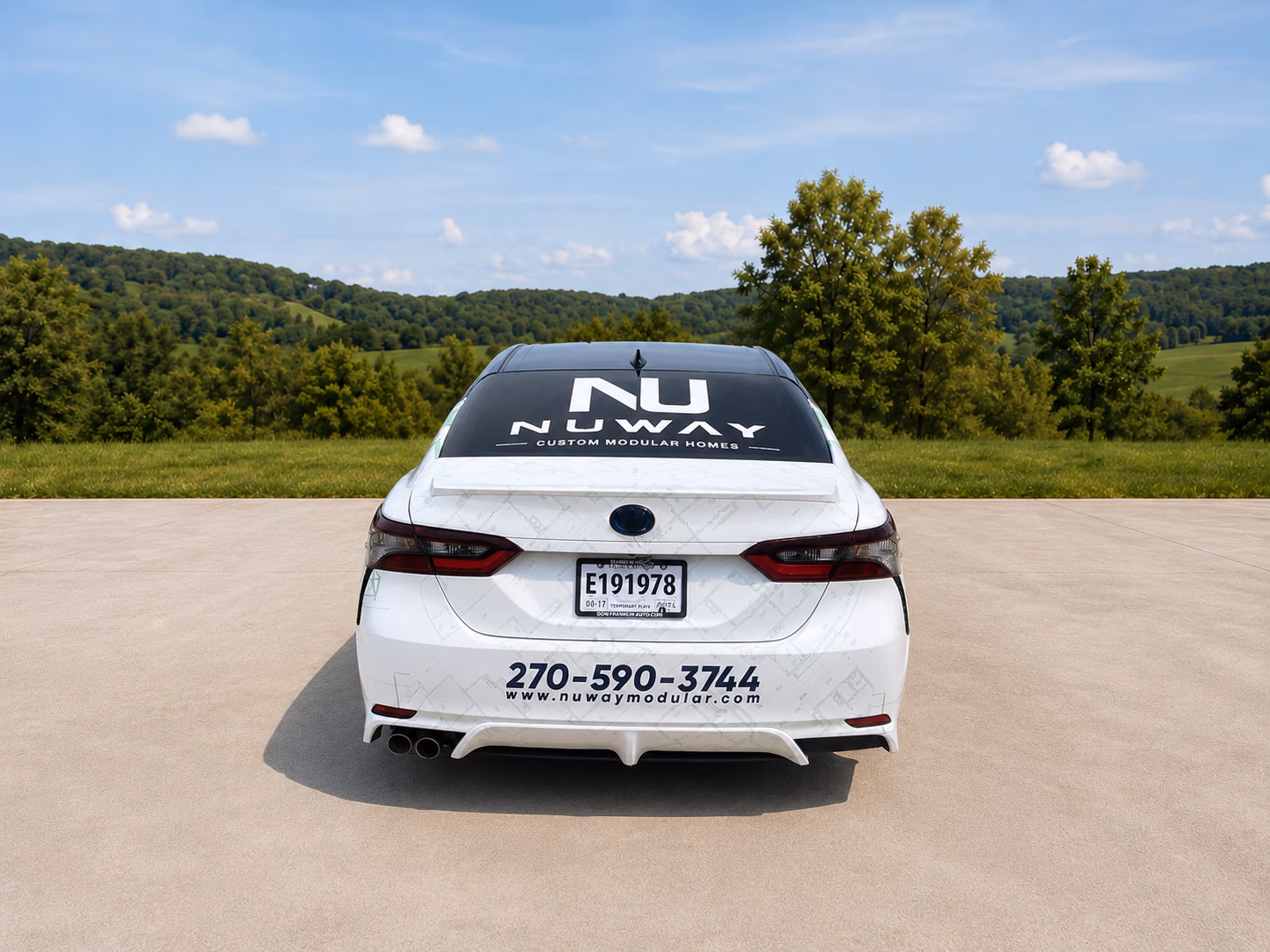 NuWay Custom Modular Homes vehicle wrap in Glasgow, KY