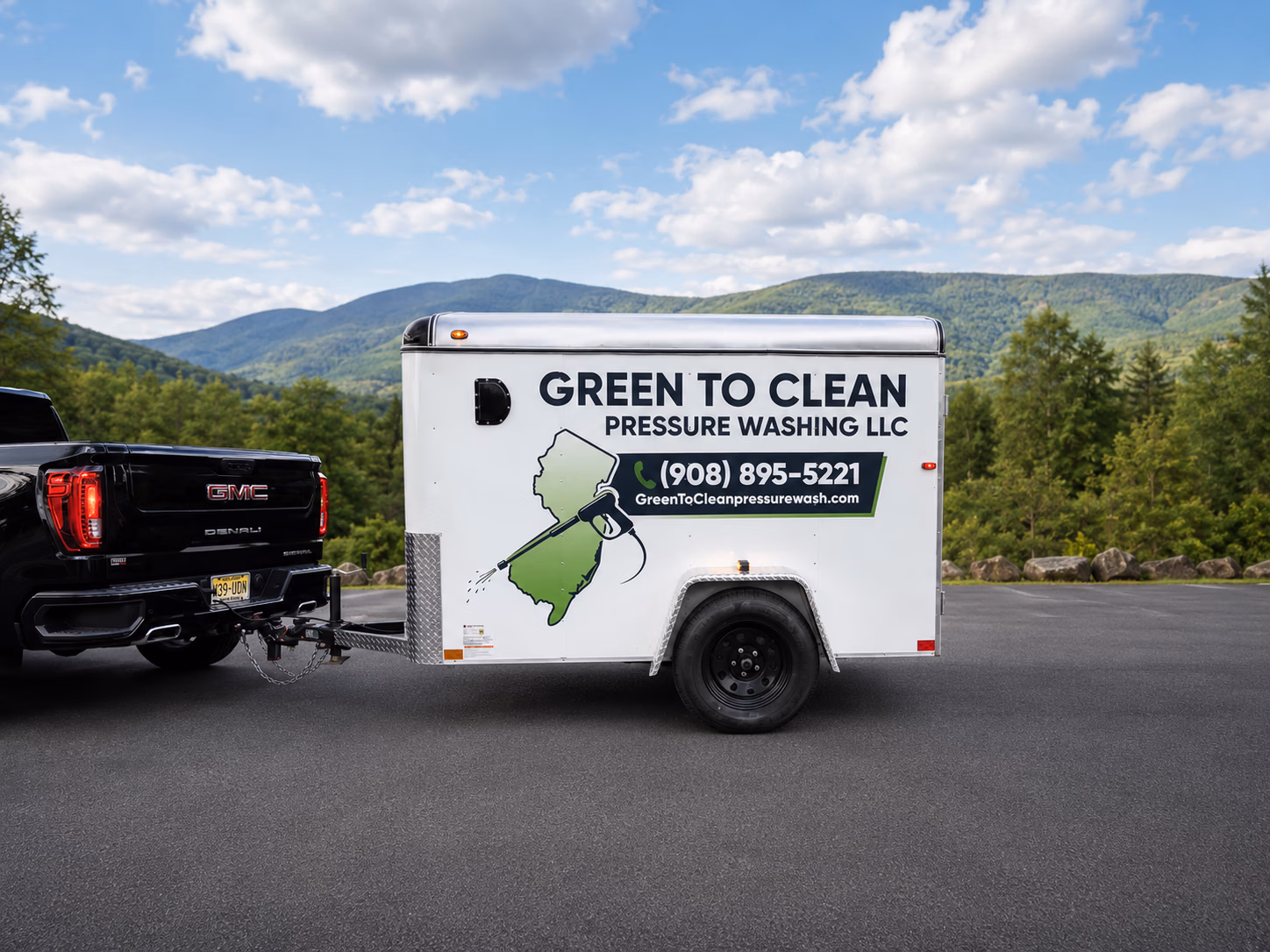 Green To Clean Pressure Washing LLC vehicle wrap in Flagtown, NJ