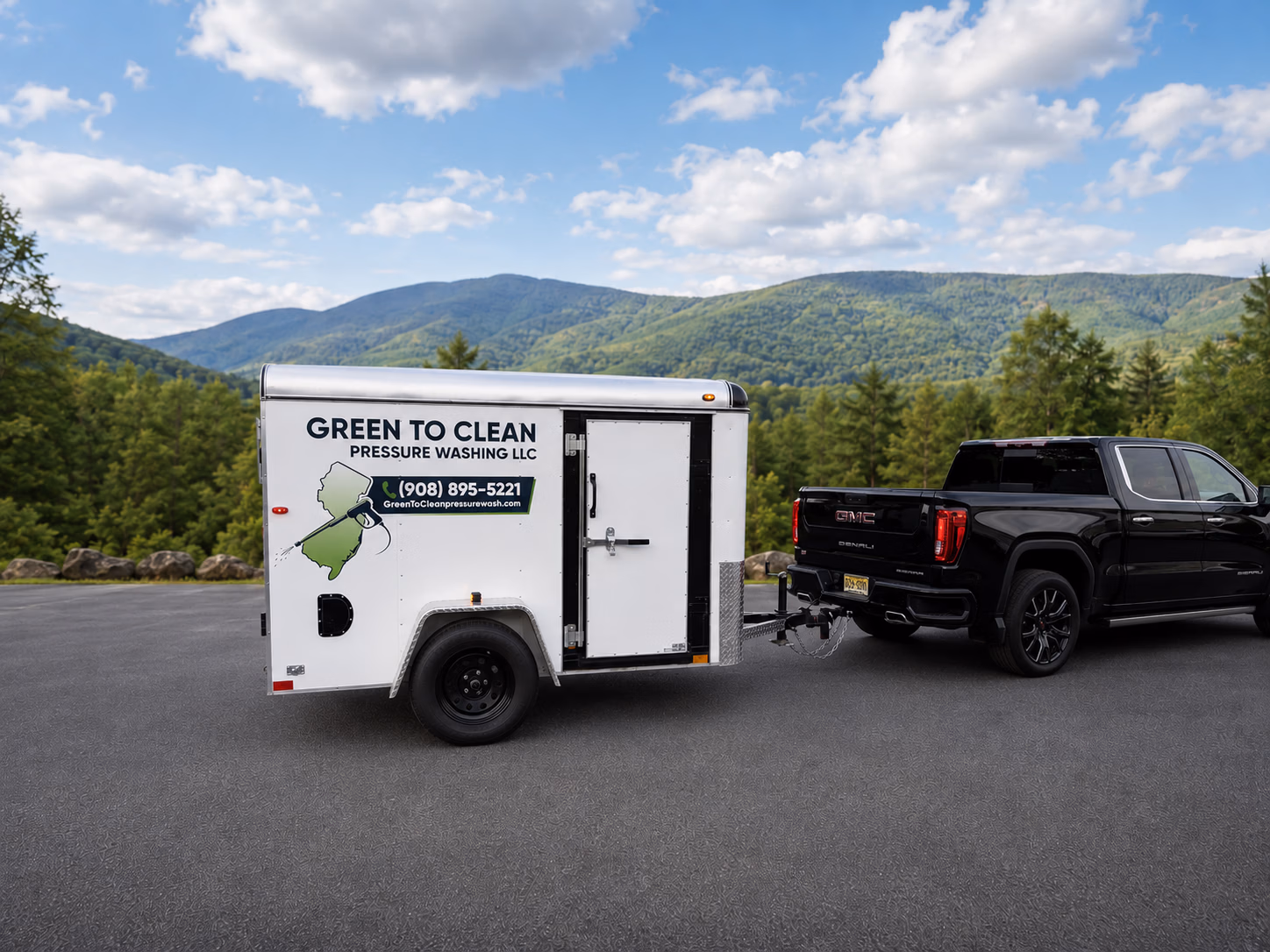 Green To Clean Pressure Washing LLC vehicle wrap in Flagtown, NJ
