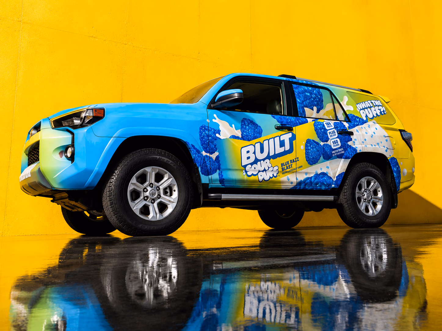 Built Sour Puff vehicle wrap in Brooklyn, NY