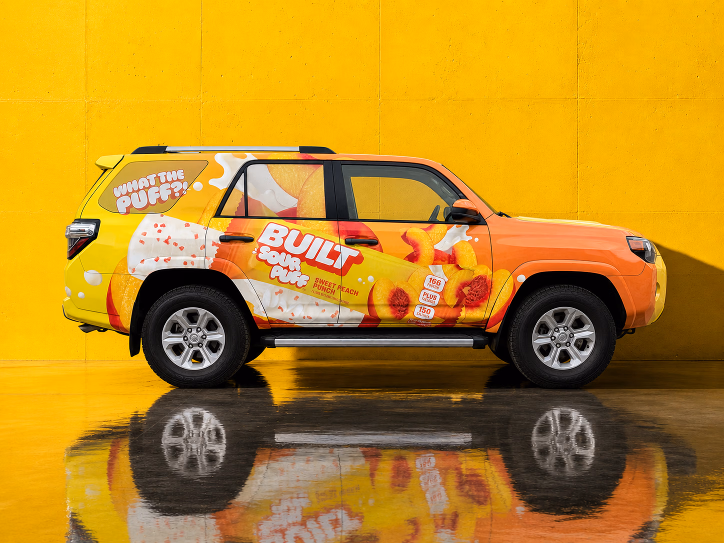 Built Sour Puff vehicle wrap in Brooklyn, NY