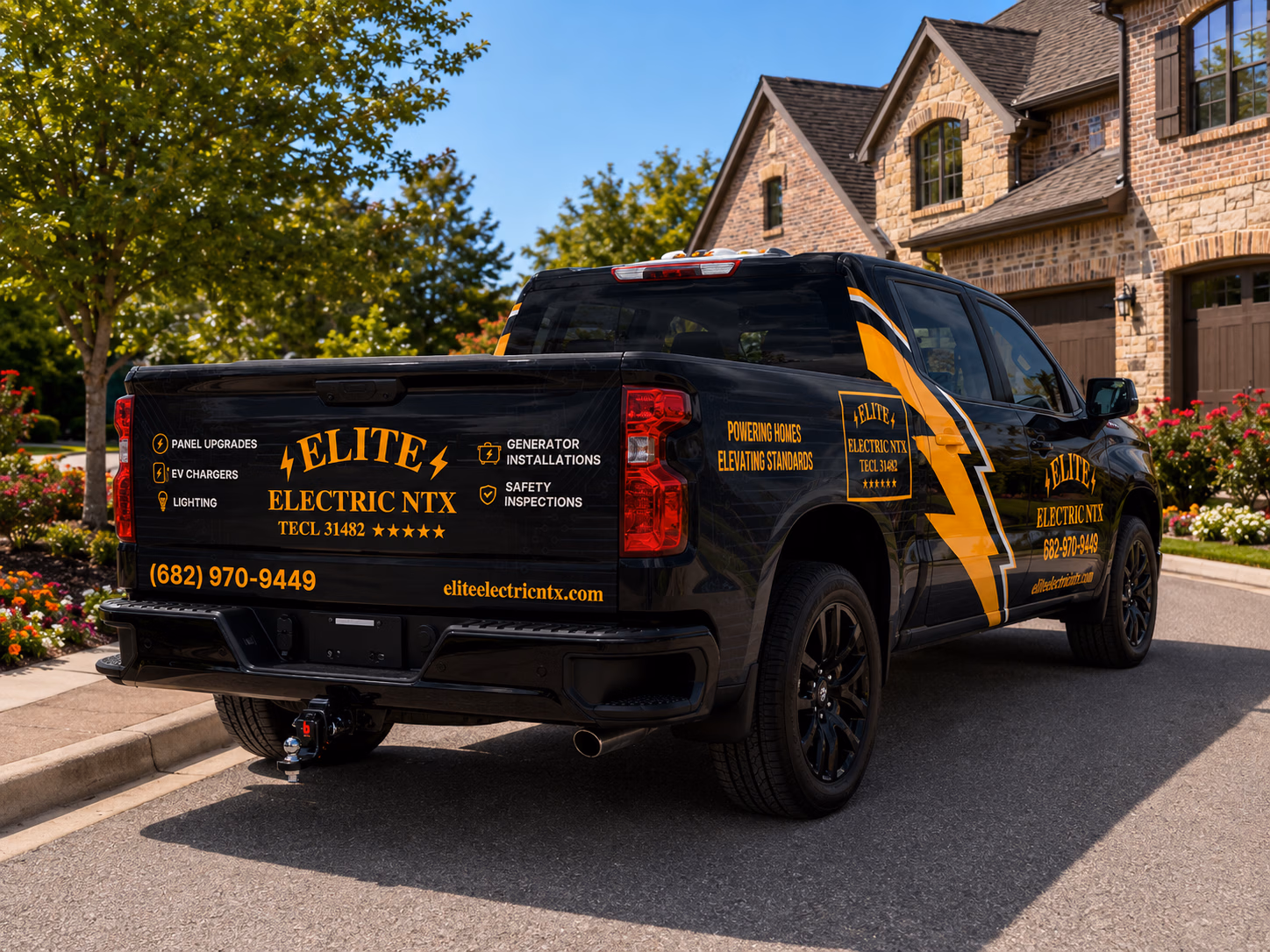Elite Electric NTX vehicle wrap in Fort Worth, TX