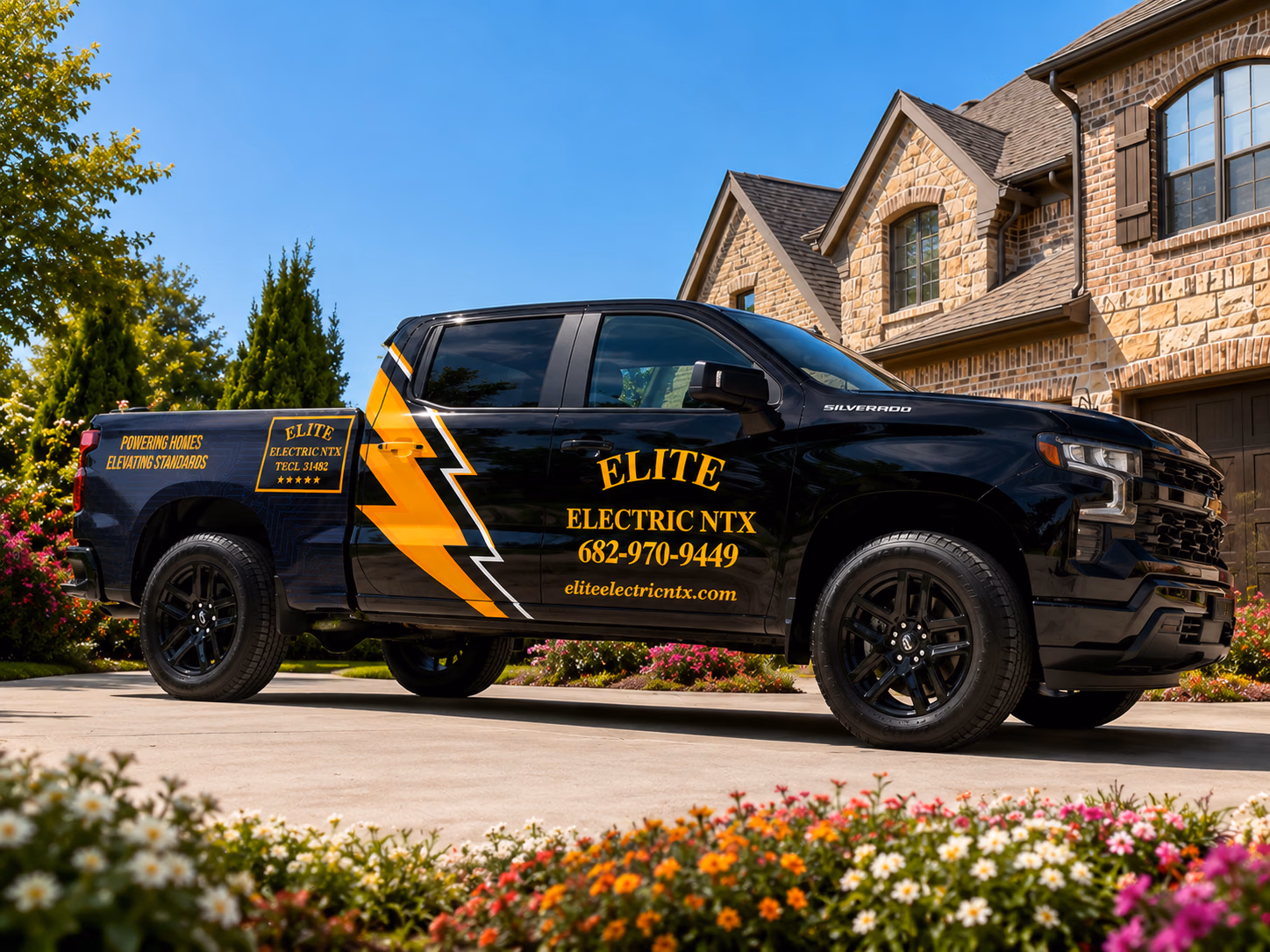 Elite Electric NTX vehicle wrap in Fort Worth, TX