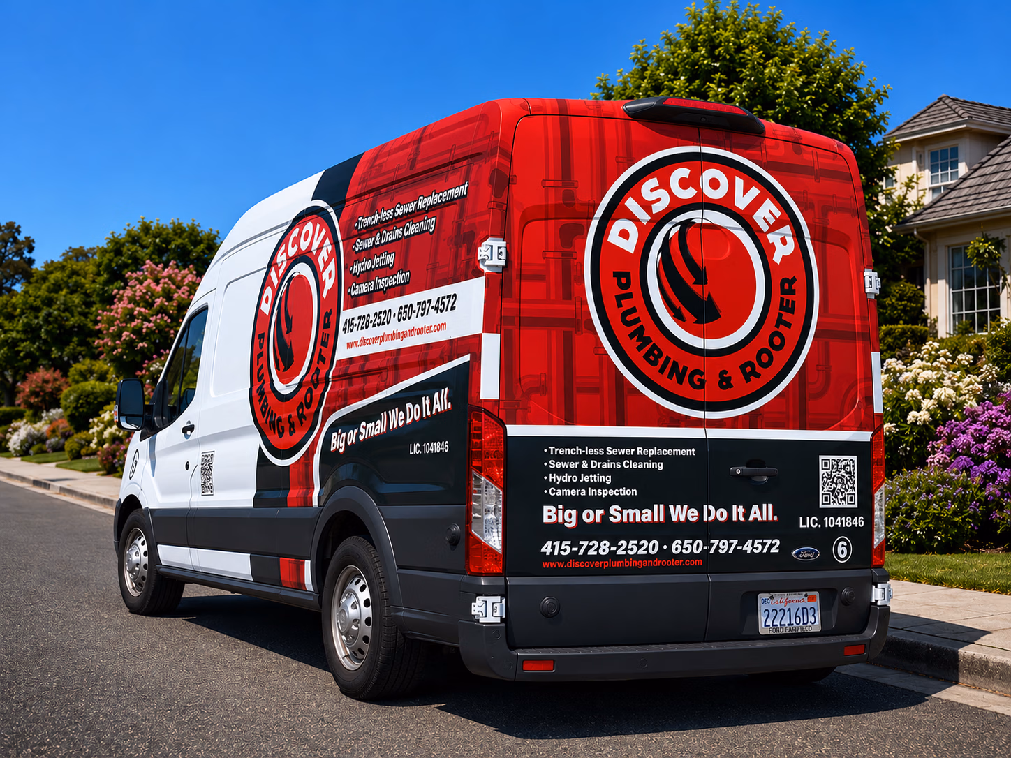 Discover Plumbing & Rooter vehicle wrap in South San Francisco, CA