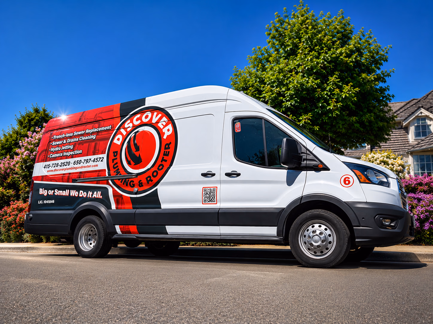 Discover Plumbing & Rooter vehicle wrap in South San Francisco, CA