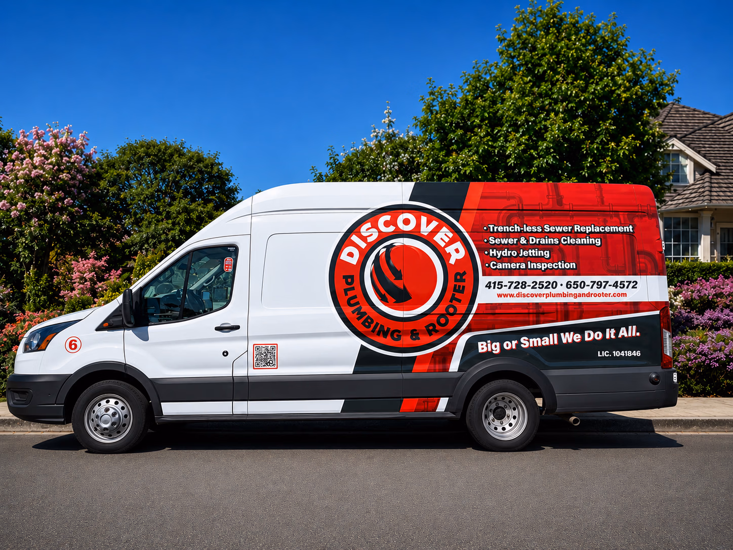 Discover Plumbing & Rooter vehicle wrap in South San Francisco, CA