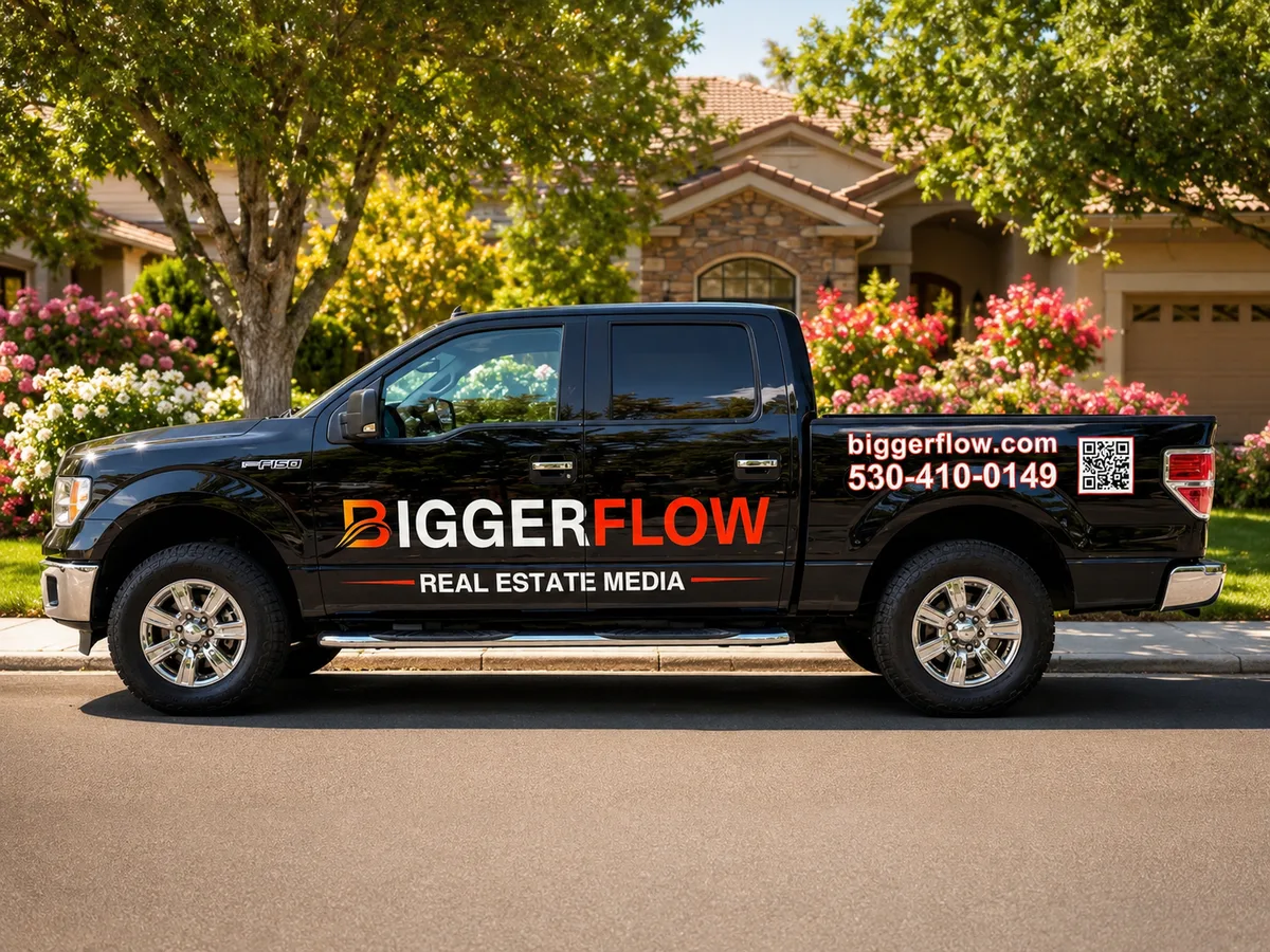 Spot graphics on a Ford F-150 truck in Redding, CA