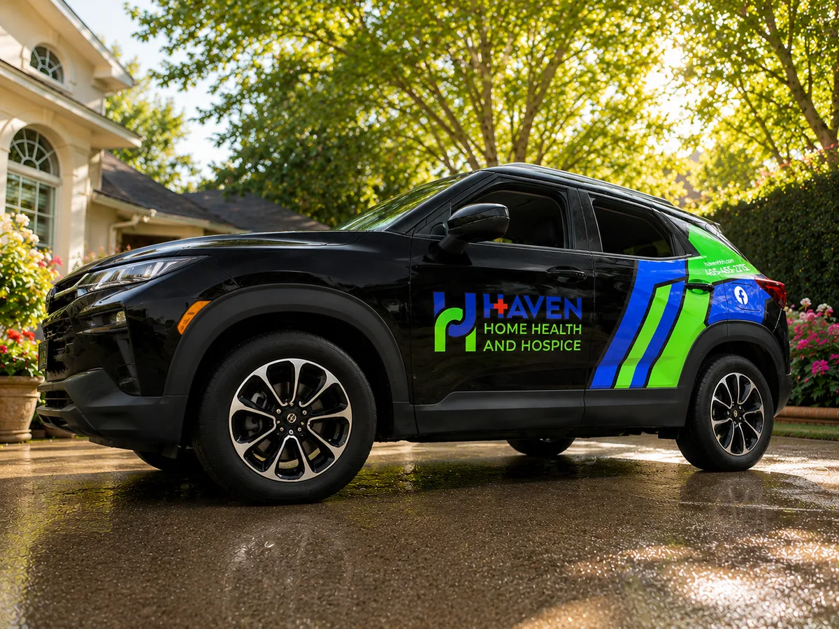 Spot graphics on a Chevrolet Trailblazer SUV in Oklahoma City, OK