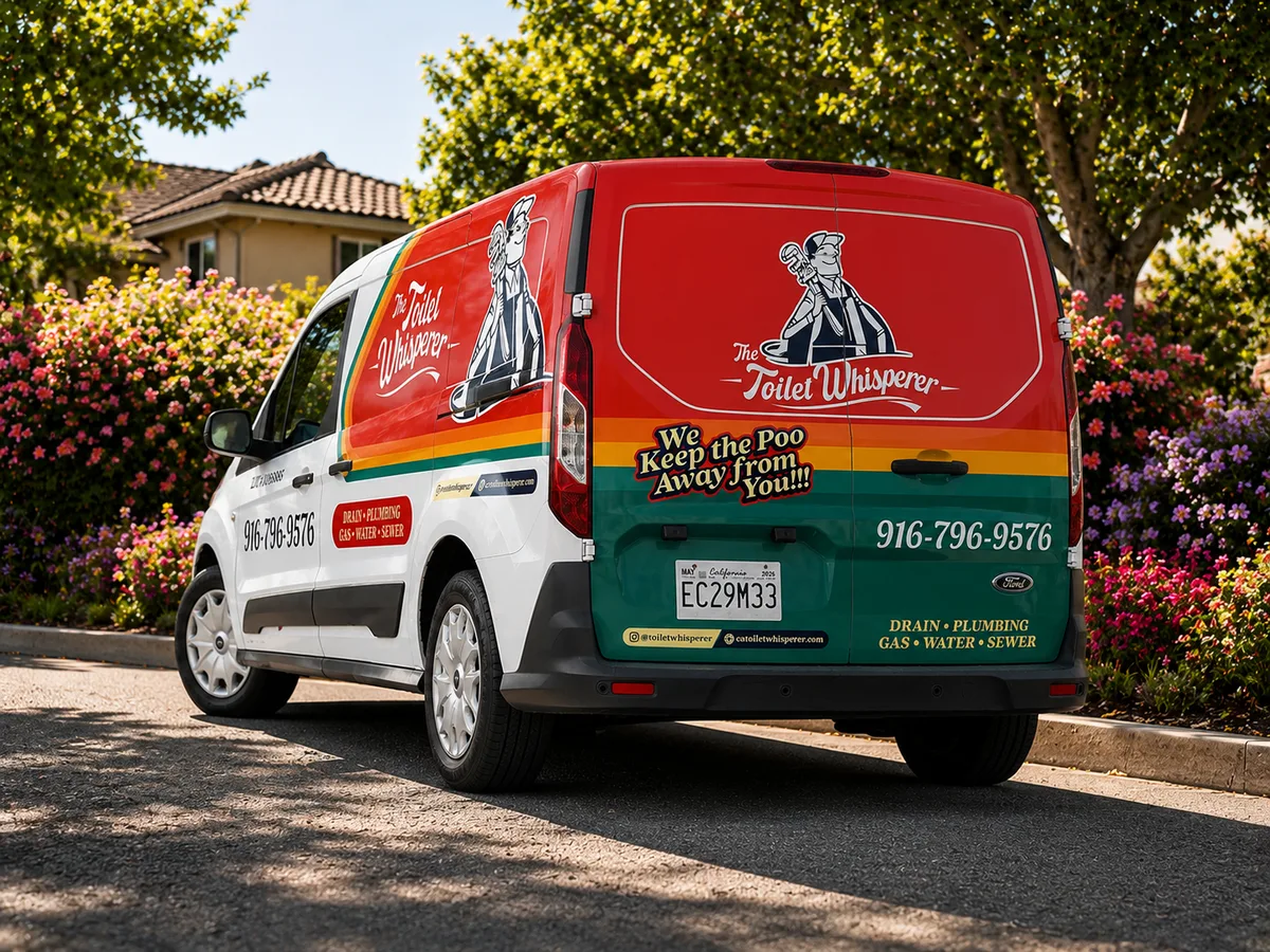 Partial wrap on a Ford Transit Connect van in Davis, CA