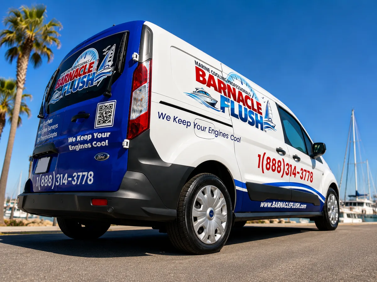 Partial wrap on a Ford Transit Connect van in San Diego, CA