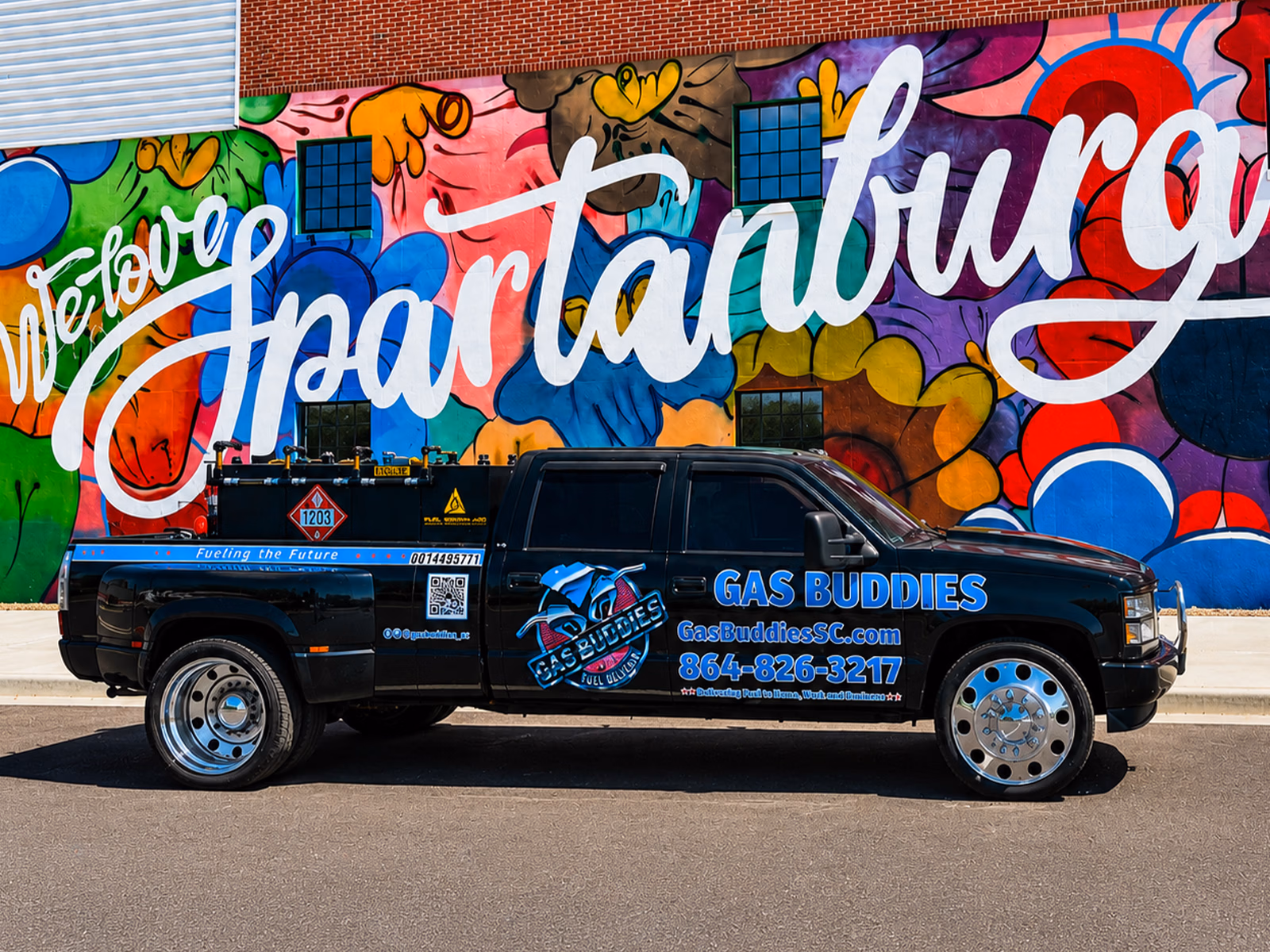 Gas Buddies vehicle wrap in Spartanburg, SC