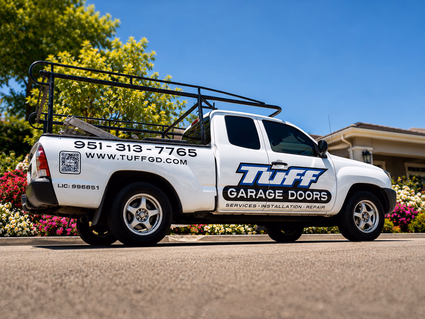 Tuff Garage Doors vehicle wrap in Riverside, CA