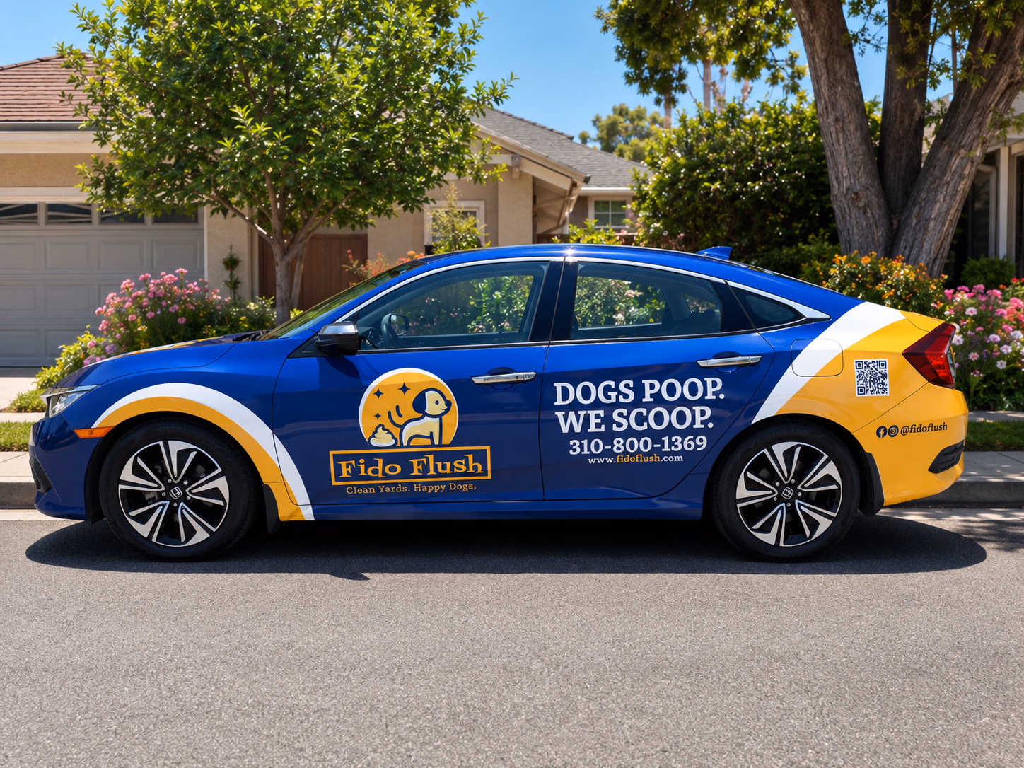 Fido Flush vehicle wrap in Los Angeles, CA