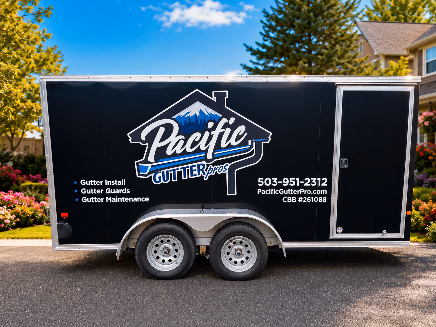 Pacific Gutter Pros vehicle wrap in Woodburn, OR