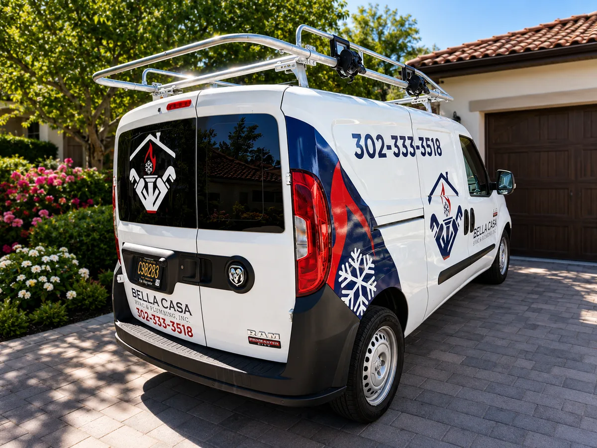 Spot graphics on a RAM ProMaster City van in Hockessin, DE